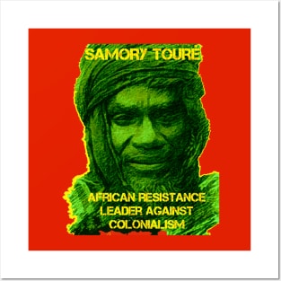 African History Samory Touré Resistance Leader Against Colonialism Red Yellow Green Posters and Art